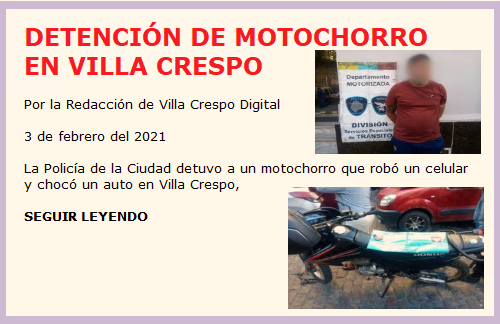 DETENCION MOTOCHORRO VILLA CRESPO